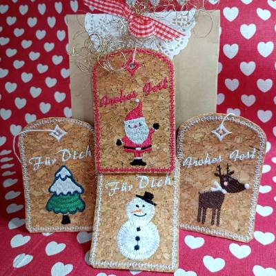 ITH Weihnachts-Geschenkanhänger 10x10 cm – Sparset für stilvolle Last-Minute-Geschenke