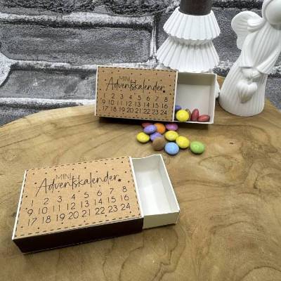 Streichholzschachtel-Adventskalender | Mitbringsel | Gastgeschenk | Kleinigkeit | zum selbst befüllen