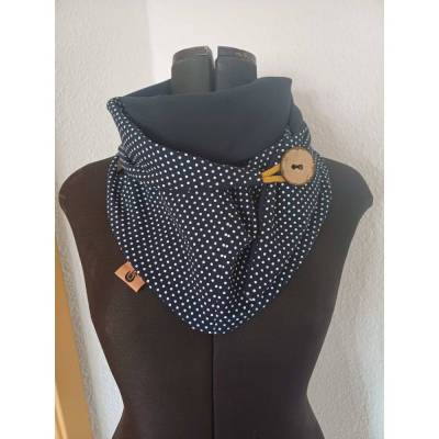 Sommer- Schaltuch, Dreiecktuch, mit Knopf, Wickelschal, Wendehalstuch