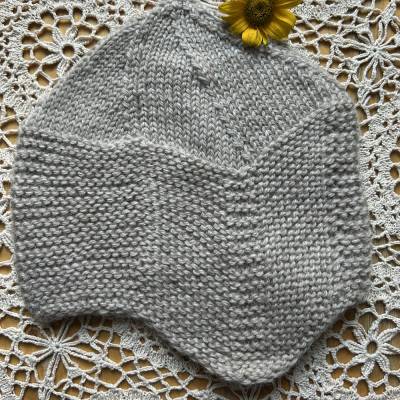 Handgestrickte Mütze für Kinder Wolle, Yak, Alpaka in naturfarben 50/51 Wollmütze/Kindermütze