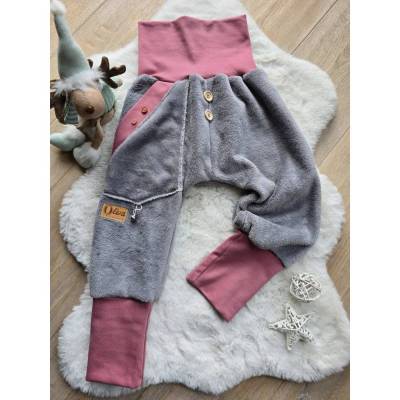 Winter Pumphose Wellsoft Unikat Gr.104-110 – Handgemacht, Warm & Mitwachsend Mädchenhose kuschelig