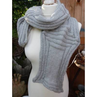 Strickanleitung Schal Rechteck für Anfänger gestrickt mit rechten und linken Maschen