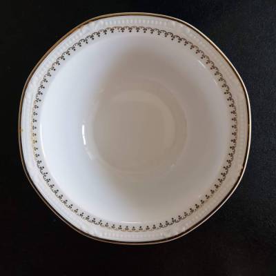 Vintage Servierschüssel Mitterteich Bavaria Porzellan 24 cm Goldrand neuwertig 70er Jahre