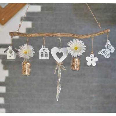 Fensterdeko dekorierter Ast Deko-Ast Frühling natur Fenster