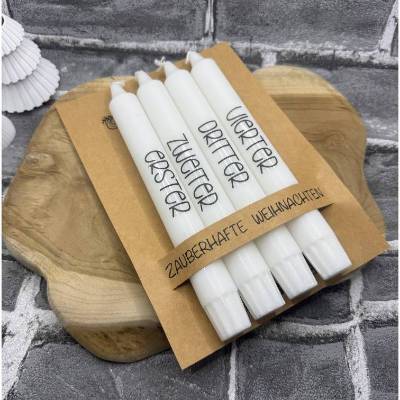 4 Adventskerzen | Weihnachtskerze | Kerze | Adventskranz