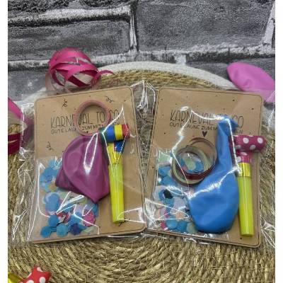 Karneval To Go | Luftschlange | Konfetti | Luftballon | Tröte | Gastgeschenk | Mitbringsel