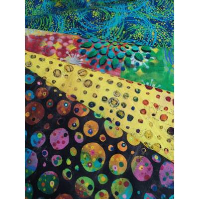 Stoffpaket aus 4 Patchworkstoffe von je 30cm aus Baumwolle zum Nähen und Quilten