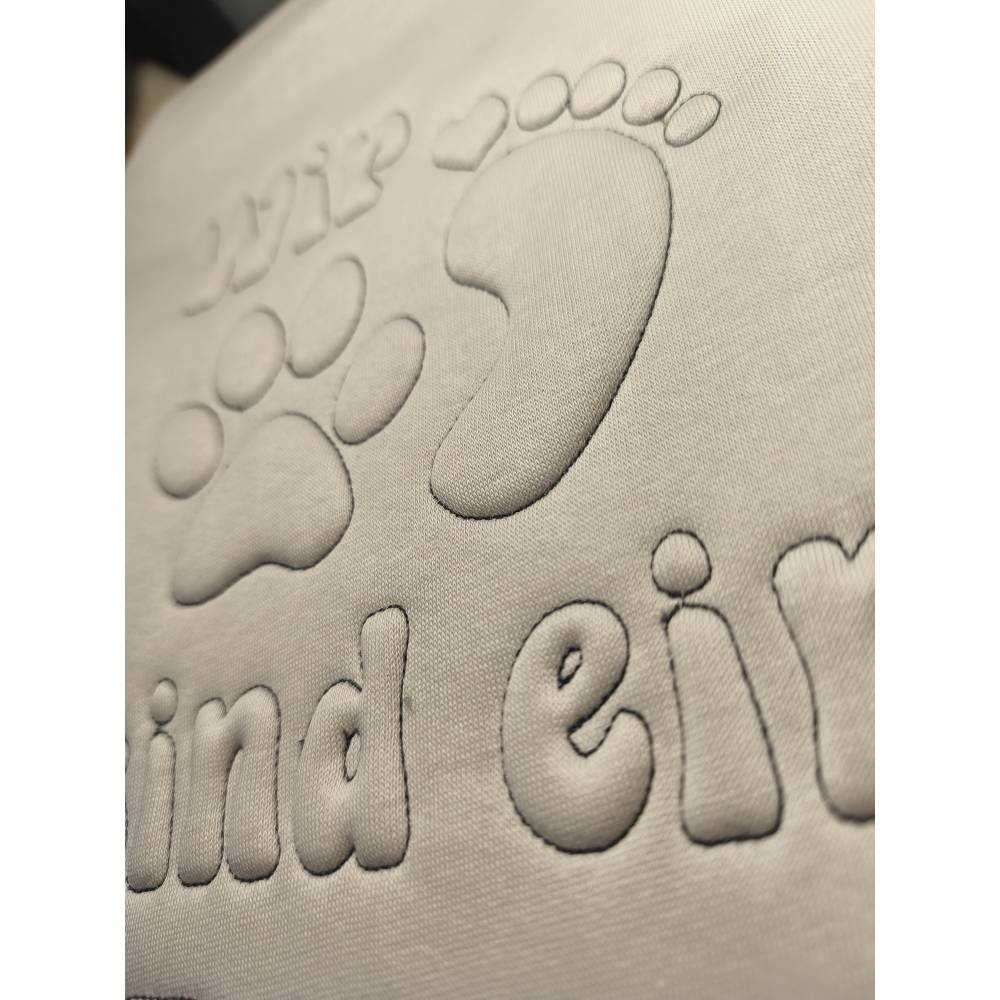 Stickdatei Hund 3D Trapunto Set – Wir sind ein Team | Design-by-Jasmina für Kissen, Taschen & Shirts Bild 3