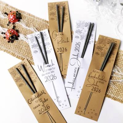 Silvester Wunderkerzen Druckvorlage, Tischdeko PDF, Silvestergruß Mitbringsel, Silvestergeschenk für Tisch, Vorlage Ster