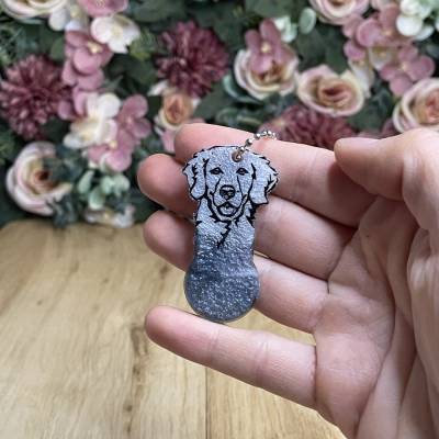 Einkaufswagenlöser Golden Retriever – Einzigartig aus Epoxidharz