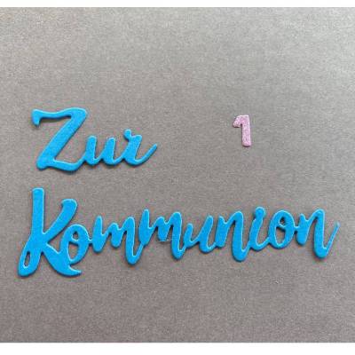 Stanzteile | Schriftzug | Kartenaufleger | Zur Kommunion