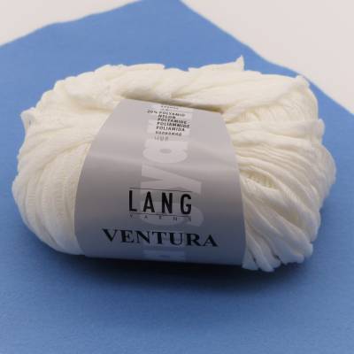 Effektgarn-Lang Yarns-Ventura-weiss-Baumwolle-Polyamid-weiß-Strickgarn-Häkelgarn-Garn-Handarbeiten-DIY