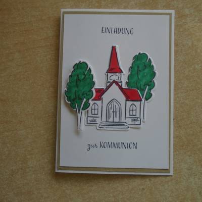  Einladungskarten Kommunion  Kirche Einladungskarte  Einladung Einladungen Mädchen Junge 
