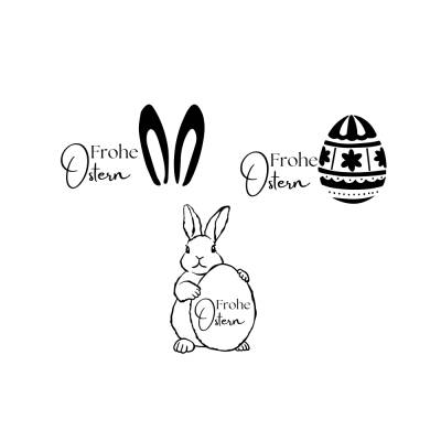 Frohe Ostern Bundle PNG SVG Datei - Download Plotterdatei - Plotter File - Osterei Osterhase Hasenohren
