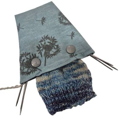 Nadelspielhalter, Nadelhalter für Strickspiele , Trio Nadelgarage mit Pusteblume Motiv