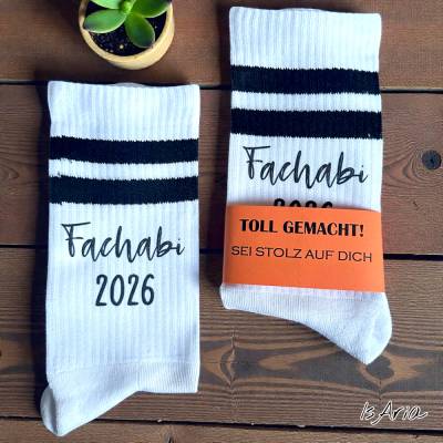 Fachabi 2026 Socken, Fachabitur Socken, Personalisierbar, Tennissocken, Strümpfe, Geschenkidee