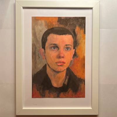 Stranger Things – Elfie –Eleven handgemaltes Acrylbild - Millie Bobby Brown