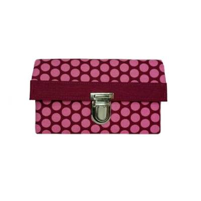Geldbörse Portemonnaie Punkte Pink Beere - Miss Manny Medium