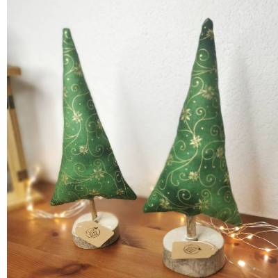 Weihnachtsbäume handgemacht Deko – Einzigartige Weihnachtsbaum-Deko aus Holz, 22 cm
