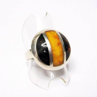 Silberring mit Bernstein Unikat 925 Sterling Silber – Geschenkidee Geburtstag & Weihnachten