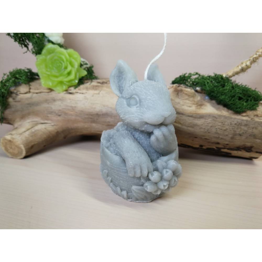 Hase im Ei Kerze – handgegossen, verschiedene Farben, Sojawachs & Paraffin, Geschenkidee Bild 6