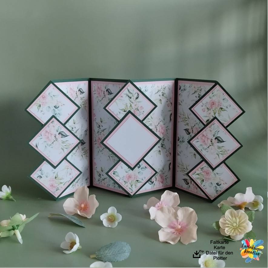 Plotterdatei Faltkarte 2 für den Plotter Silhouette, Cricut, Brother ect. Bild 1