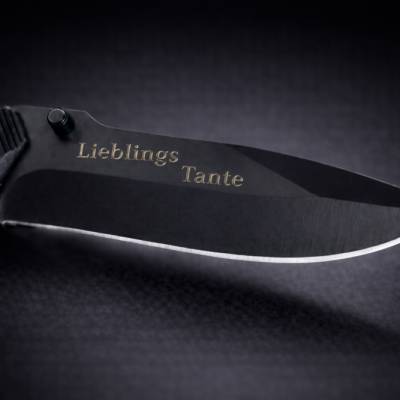 Klappmesser mit Gravur „Lieblingstante“ – Persönliches Geschenk für besondere Tanten