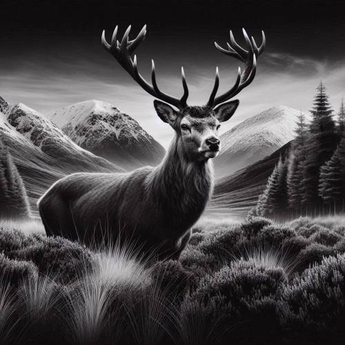 Bilddateien für Lasergravur „Hirsch“   Schiefergravur Download Wald Jagd Tiere Slate Laserdatei