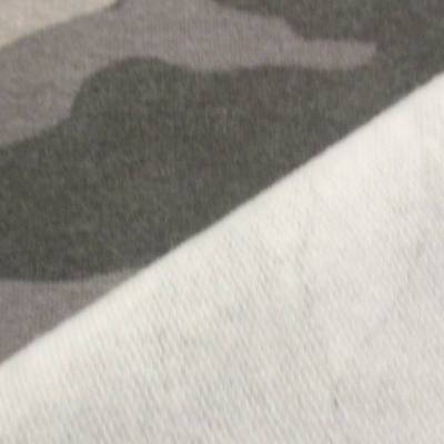 Rest:1,2m Sweat Shirt  Camouflage grau angeraut Oeko-Tex Standard 100