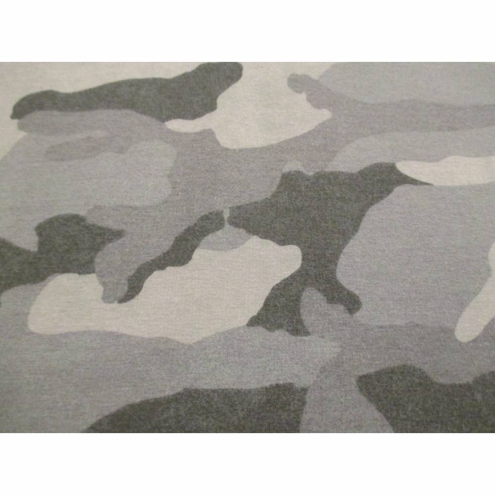 Rest:1,2m Sweat Shirt  Camouflage grau angeraut Oeko-Tex Standard 100 Bild 2