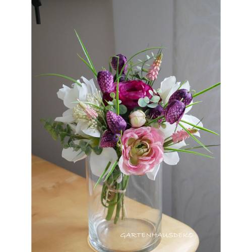 Blumenstrauß Frühling Kunstblumenarrangement – eleganter Kunstblumenstrauß für Deine Vase