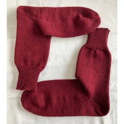 Alpakasocken, Gr. 43/44, bordeauxrot