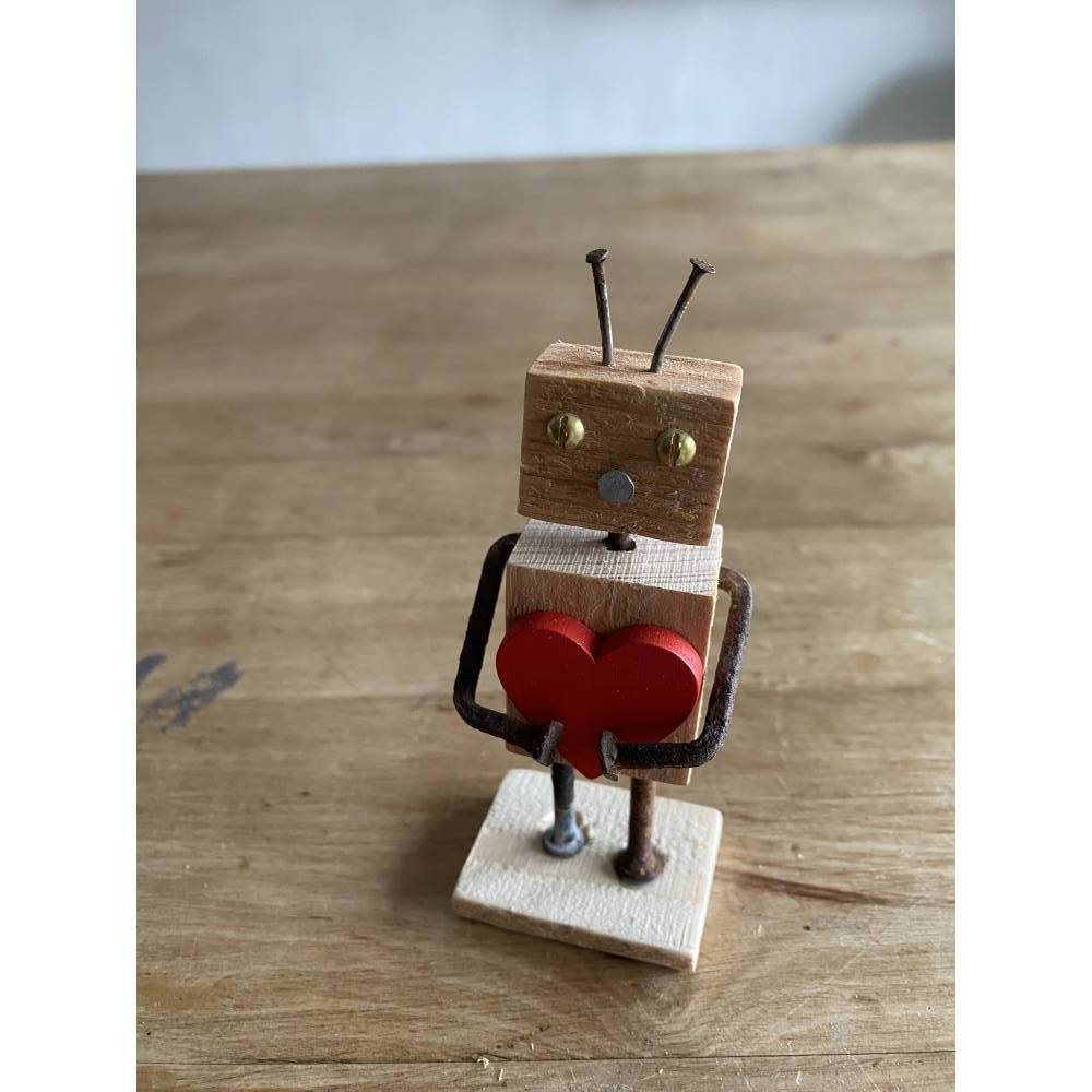 Kleine Holzfigur mit Herz, Geschenk, Mitbringsel für Liebende, Lieblingsmensch, Bild 10