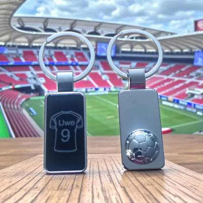Schlüsselanhänger Fußball mit Gravur