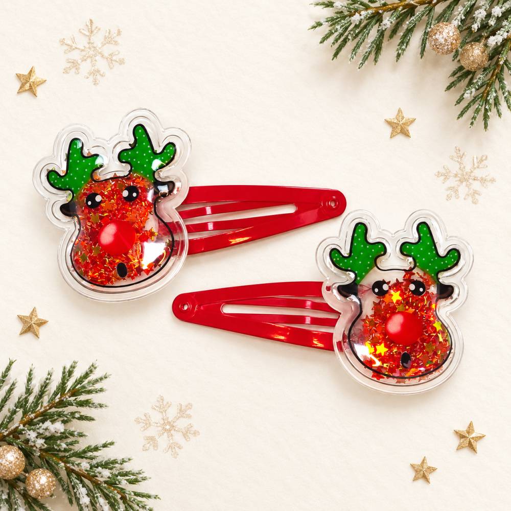 Haarspangen Weihnachten Elch 2er Set