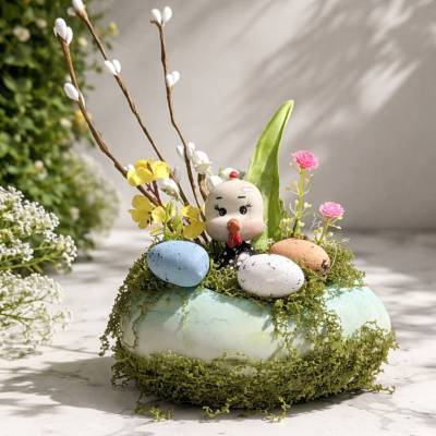 Osterblumenvase - Osterdekoration - Dekoblumen - Osterei