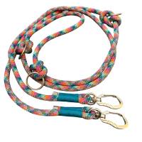 Hundeleine 10 mm, verstellbar, Tauleine, petrol, fuchsia, orange, türkis, Alukarabiner, Länge ca. 2,55 m