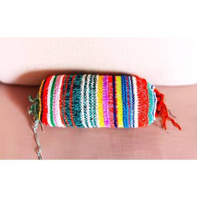 Gestrickte Kissenhülle Nackenkissen 20 x 40 cm Sofa Kissenbezug