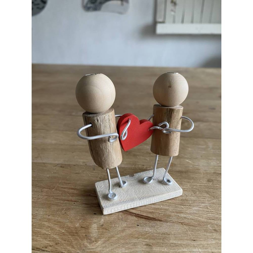 Hochzeits Figuren mit Herz, Holzfiguren, Liebes Geschenk Bild 8
