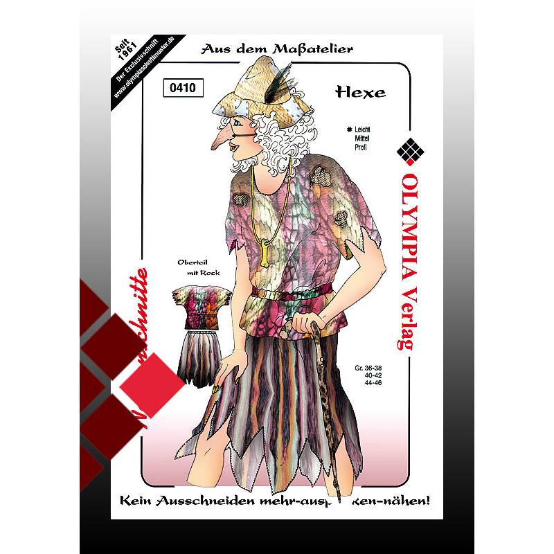 Schnittmuster Damen Hexenkostüm – Einfache Anleitung für Karneval & Halloween Bild 1