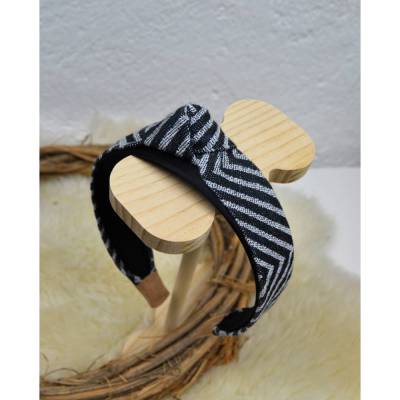 Haarreifen aus gewebtem Stoff monochrom