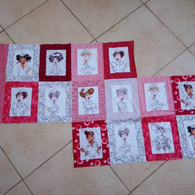 Stoff 100% Baumwolle Loralie Design unterschiedliche Motive Krankenschwester 14 Stück