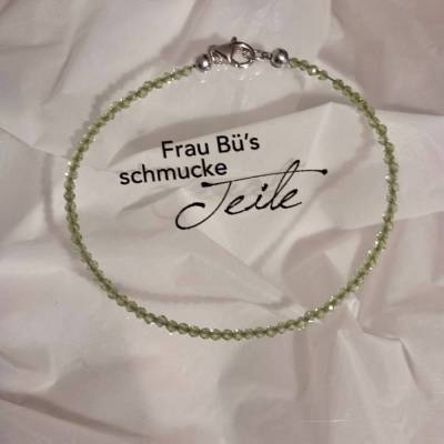 Handgefertigtes Peridot Armband – Zart, funkelnd & individuell anpassbar