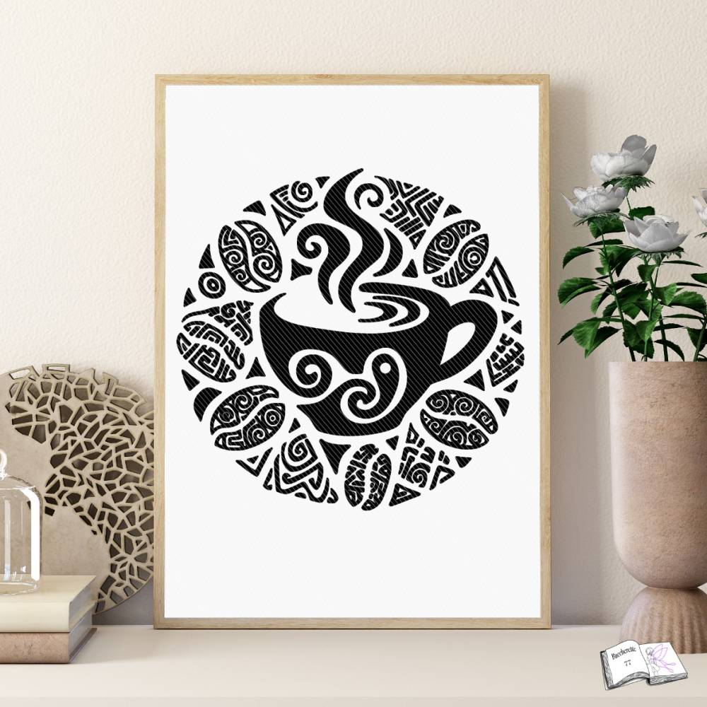 Plott Kaffee – Detailliertes Kaffee-Motiv für DIY, Tassen & Deko Bild 1