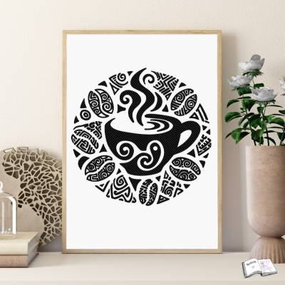 Plott Kaffee – Detailliertes Kaffee-Motiv für DIY, Tassen & Deko