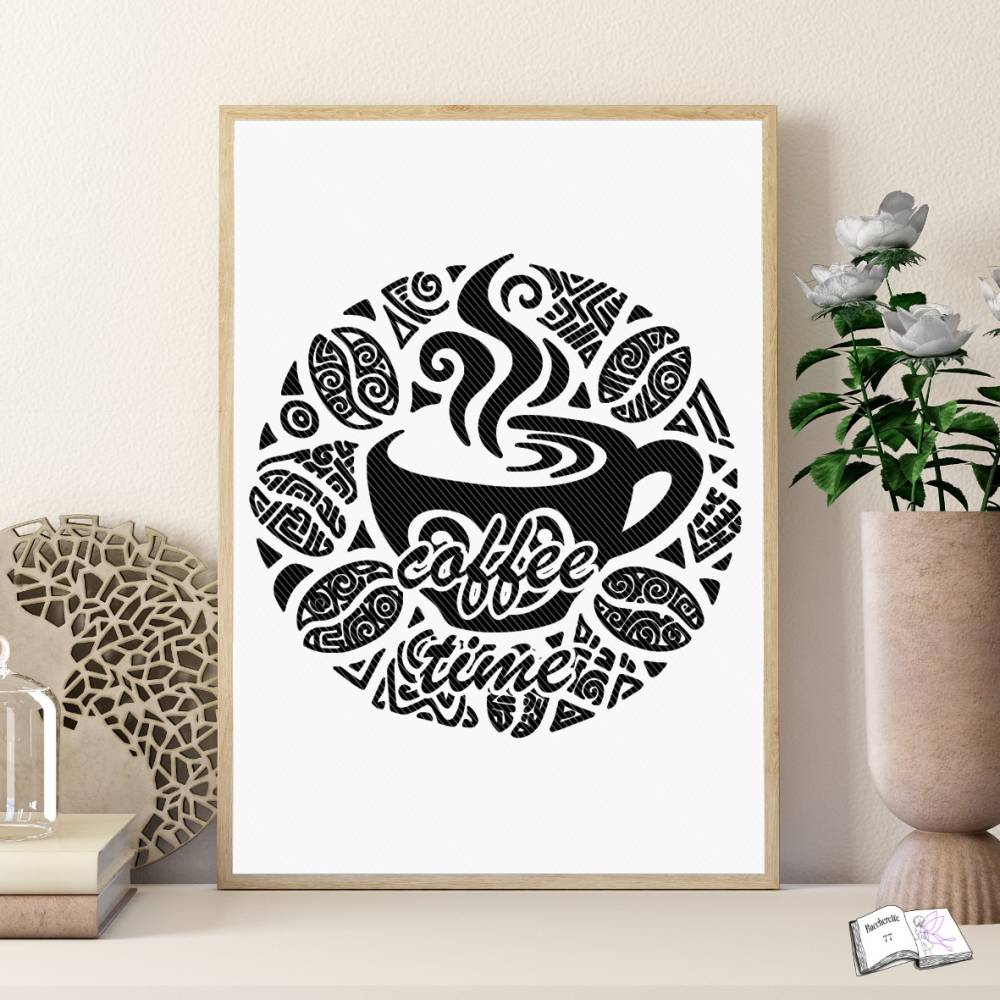 Plott Kaffee – Detailliertes Kaffee-Motiv für DIY, Tassen & Deko Bild 4