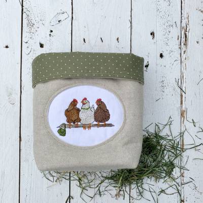 Osterkörbchen Utensilo  – Geschenkbeutel & Aufbewahrung im Frühlingsdesign