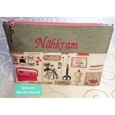 Kleines Kosmetiktäschchen  "Nähkram"