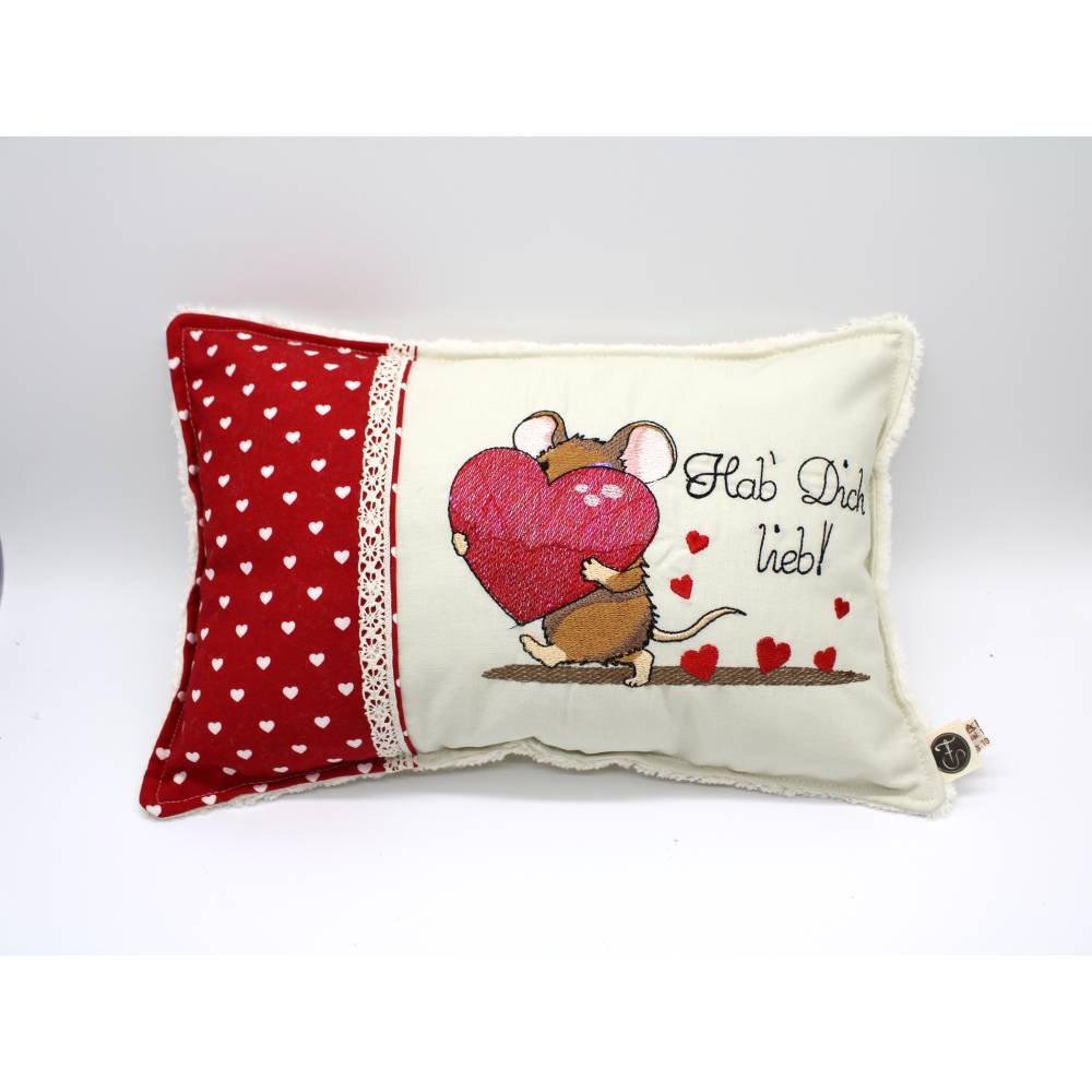 Stickdatei Maus Herzen Liebe Valentinstag 10x16cm Bild 3