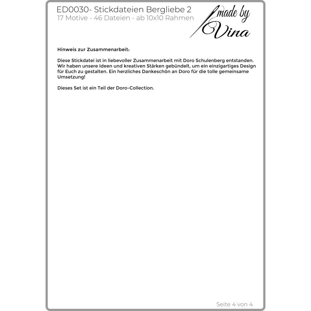 Stickdateien Bergliebe 2 – 17 alpine Motive im Scribble-Stil ab 10x10 cm | Doro-Collection Bild 6